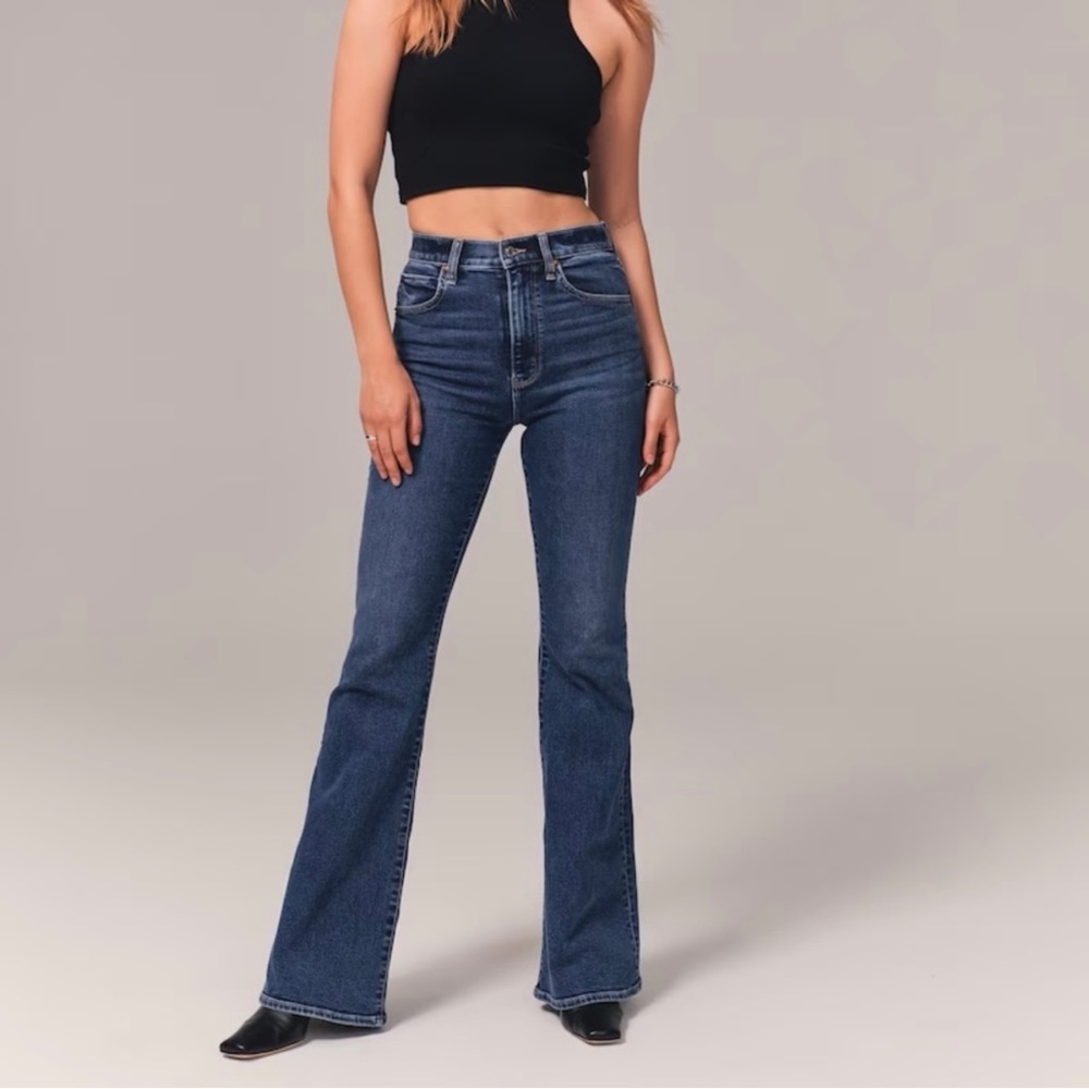 Abercrombie Ultra High Rise 70s Vintage Flare Jeans